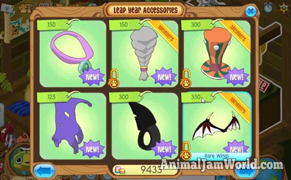 Animal Jam 2020 Leap Year Items